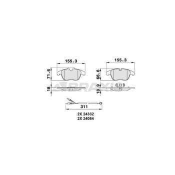 ON FREN BALATASI FISLI C5 III 1.6 16V / 1.8 16V / 2.0 16V / 1.6HDI / 2.0HDI 02 / 08> P407 DW10BTED4 - BRAXIS AB0071