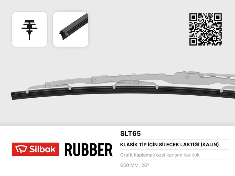 Unıversal Truck Silecek Lastıgı 650mm Tel Takılan - Silbak Slt65