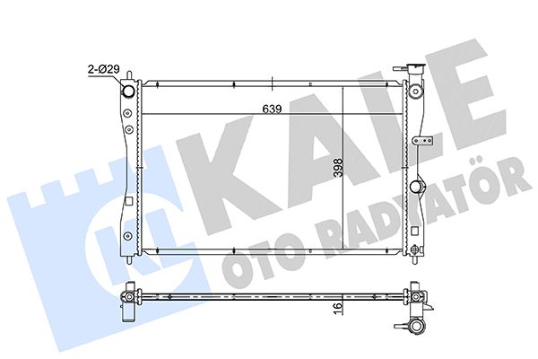 MOTOR SU RADYATORU COLT 2004  MANUEL VITES , SMART FORFOUR (454) 0406 (MT) [BRAZING] [639X398X16] - KALE 363540