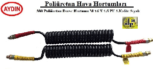 TIR HAVA HORTUMU-POLİÜRETAN  M16X1,5   PU  1. KALİTE SİYAH - AYDIN-380