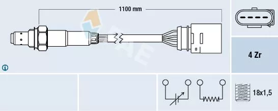 OKSIJEN LAMBDA SENSORU POLO (6N1) 1.4 16V AEE 94>99 - FAE 77140
