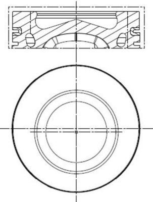PISTON+SEGMAN (79,51MM STD) GOLF VII JETTA PASSAT POLO BEETLE A1 A3 ALTEA IBIZA V LEON TOLEDO OCTAVI - MAHLE 028PI00140000