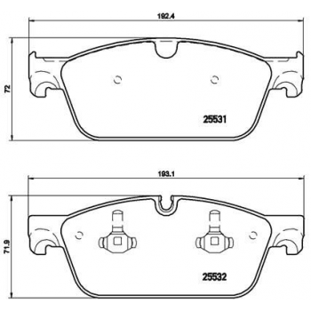 MERCEDES FREN BALATASI ON GL-CLASS X166 12>15 ML-CLASS W166 11>15 - BRAXIS AA0677