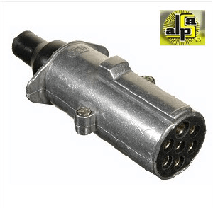 TIR RÖMORK FİŞİ ERKEK EN TİPİ 7'Lİ GRİ VİDALI METAL (AKSA 14036) - SERTPLAS-EN3815FK