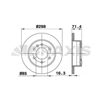 ARKA FREN AYNASI CRAFTER 3T 5T 2,5TDI 04 / 06> SPRINTER 06 / 06> - BRAXIS AD0221