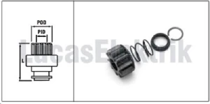 Unıversal Marş Dişli Kafası-10d H100/megastar/h.grace - Lucas-Lth208