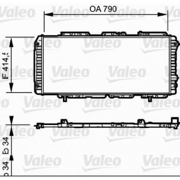 MOTOR RADYATORU MEKANIK BOXER JUMPER DUCATO 2,0 HDI 2,5D 2,5TD 2,8 2,8TD OLCU: (790*415*34) / (94 06 - VALEO 731611