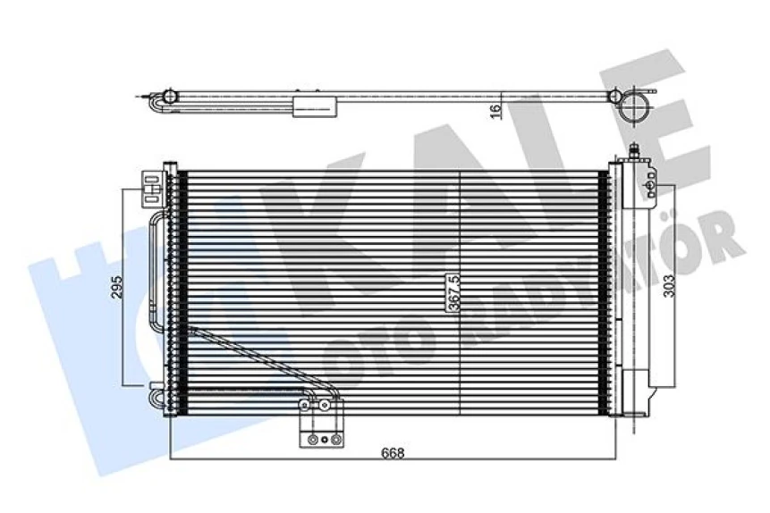 Mercedes Klima Radyatörü - Klima Radyatörü - Kal 345520