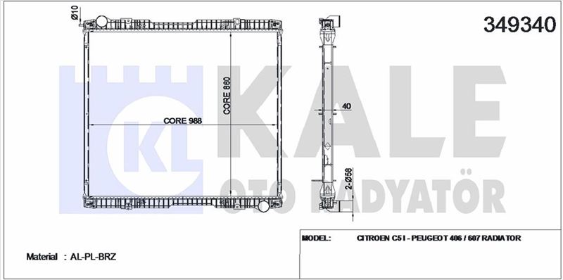 SU RADYATORU SCANIA P-G-R-T SERI 04> P340-P380-P420-P480-P560-G340-G420-G480-R340-R380-R420-R460-R48 - KALE 349340