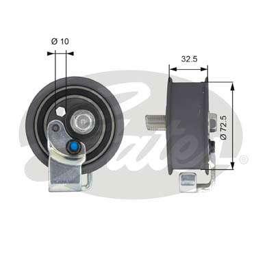 EKSANTRIK GERGI RULMANI A4 A6 PASSAT 1,8 / 1,8 T>05 - GATES T43065