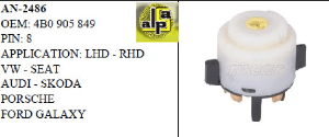 KONTAK TERMİNALİ>VW - SEAT - SKODA - AUDI - PORSCHE    >>4B0905849 - MCAR-AN2486