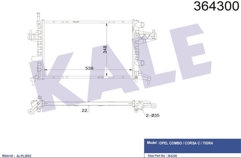 MOTOR SU RADYATORU Z10XEP Z12XE Z12XEP Z14XEP CORSA C - KALE 364300