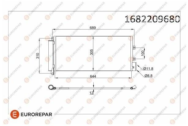 Fiat Klima Radyatoru Linea 1.3jtd (1 Sira Alb) - Eurorepar 1682209680