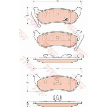 Jeep Arka Fren Balatası Cherokee Kj 2,4 / 2,5crd / 2,8crd / 3,7 V6 06 / 04> - Trw Gdb4139