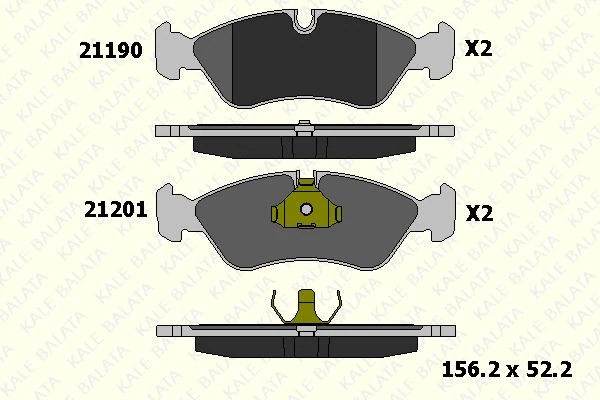 Opel On Fren Balatası Astra F 92>98 Vectra A 89> 95 Vectra B 96> 02 - Kale B 21190 175 05 Ans