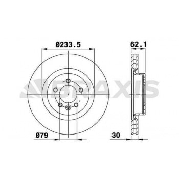 FREN DISKI ON RANGE ROVER SPORT DISCOVERY 4 3.0-3.6-4.2-5.0 HAVALI 360MM - BRAXIS AD0984