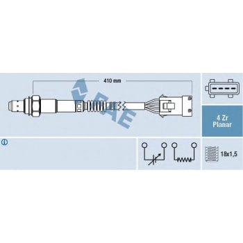 OKSIJEN SENSORU P206 P207 P307 P406 PICASSO C2 C3 C4 BERLINGO XSARA SCUDO SAXO 1,4 1,6 - FAE 77282