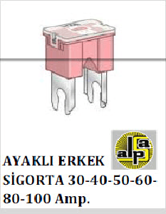 SİGORTA-ERKEK AYAKLI 40 AMP   YEŞİL - MTA-M0471040