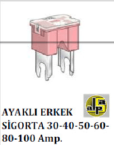 SİGORTA-ERKEK AYAKLI 30 AMP   PEMBE - MTA-M0471030