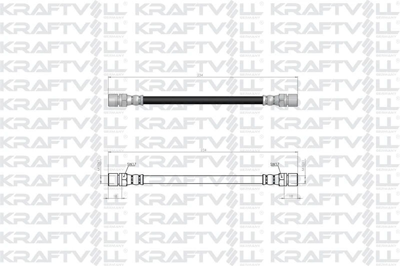 Opel Arka Fren Hortumu Vectra A 95> - Kraftvoll 07080891