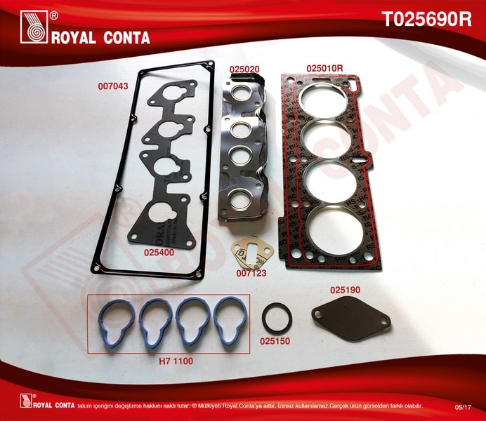 UST TAKIM CONTASI R19 1,6 MEGANE CLIO 1,4 1,6 LTR - ROYAL T025690R