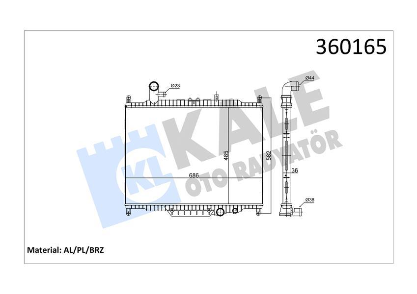 MOTOR SU RADYATORU DISCOVERY IV L319 09>18 RANGE ROVER SPORT I L320 09>13 - KALE 360165
