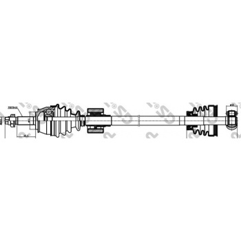ON AKS SAG DOBLO 1,2 / 1,4 / 1,9D 01> (DIS FREZE:22 UZUNLUK:932) - GSP 241007