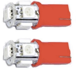 Unıversal Kirmizi Led Ampul 12 V T10 5 Led 5050 - Kgn-4508003