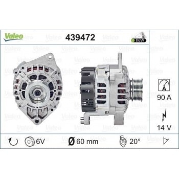 Fiat Alternator 12v 90a Jumper Ducato 2,3 Jtd / 2,8 Jtd Hdi - Valeo 439472