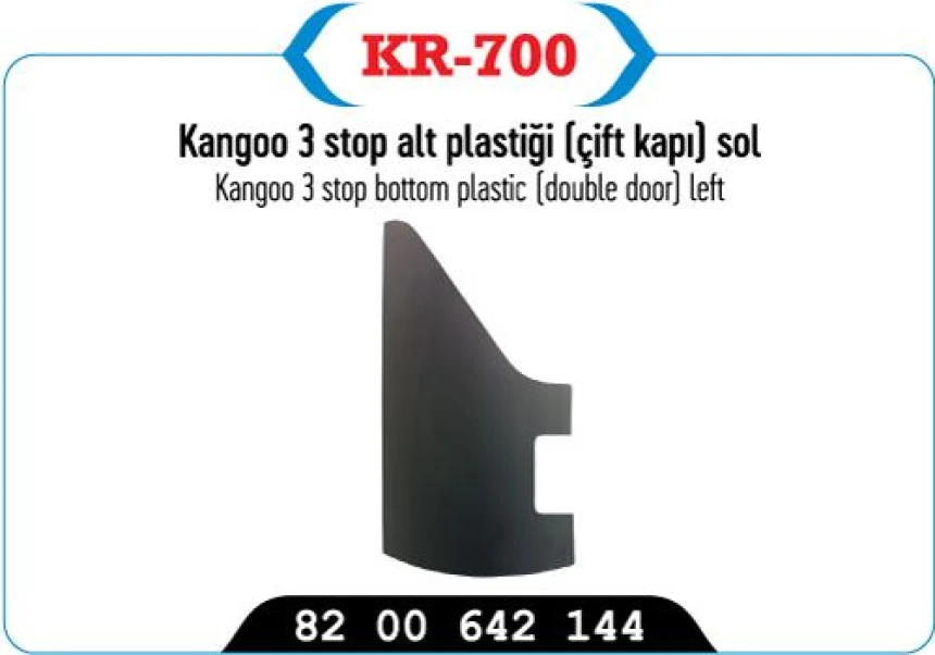 Renault Arka Tampon Sol Ust Parca Kangoo III 08=> (cift Kapı) - Kaya 700