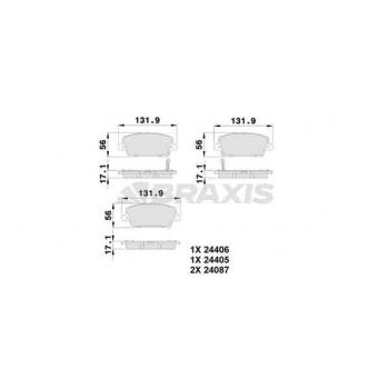 ON FREN BALATASI HONDA CIVIC HATCBACK 2006-> CIVIC SEDAN 2012-> - BRAXIS AB0103