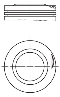 PISTON + SEGMAN 0,50mm (M102.962/963/965, 22 PIM, 89,50mm ENJEKTORLU, KATALIZATORLU) 190 W201 85>93 - MAHLE 0022501