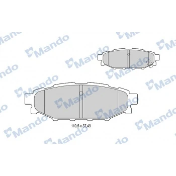 Subaru Arka Fren Balatası Forester 2,0 2,5 09>12 İmpreza 08>12 Outback 03>11 Legacy 03>11 - Mando Mbf015825