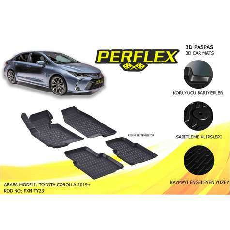 Toyota Paspas 3d Havuzlu X-Mat Toyota Corolla 2019-> - Perflex Pxm-Ty23