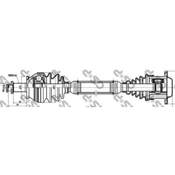ON AKS SAG POLO V (9N_) 1,4 TDI 01>09 - GSP 261099