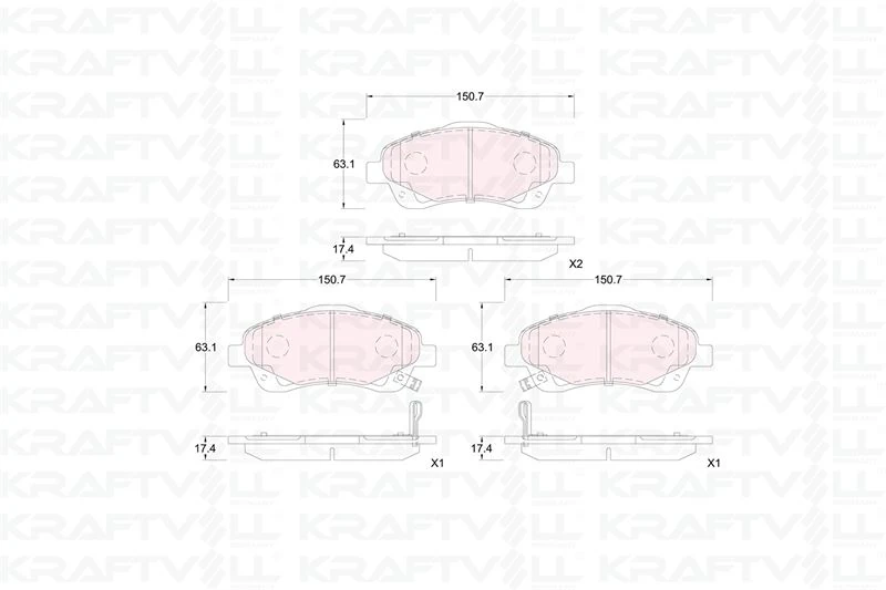 Toyota Fren Balatası On Toyota Avensis 03-08 Corolla Verso 04-07 - Kraftvoll 07010354