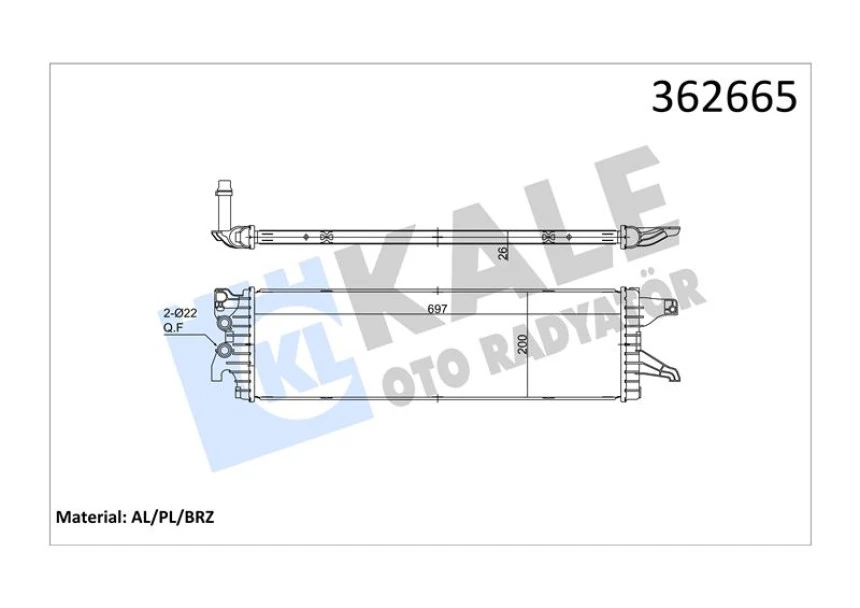Vag Motor Radyatoru Transporter T7 16> 2.0tdi Cxga Cxgb Cxhb - Kale 362665