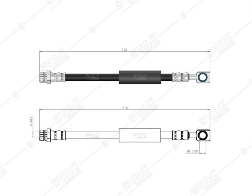 Vag Arka Fren Hortumu A3 Leon Octavıa Golf VII Golf VII 12> - Svac 10-0266