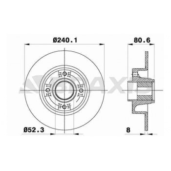 RULMANLI ARKA FREN DISK AYNASI ( ABS SENSOR HALKASI HARIC ) MEGANE II CLIO III MODUS 1.2 / 1.4 / 1.5 - BRAXIS AD0032