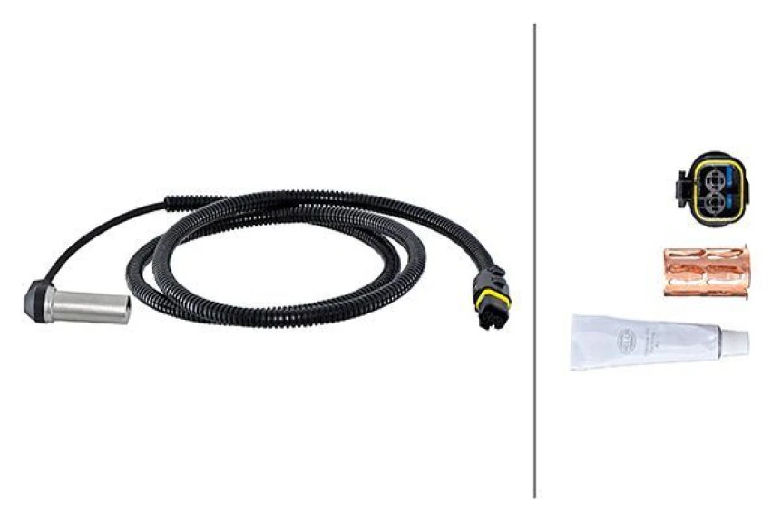 Man Truck Abs Sensoru On Sag L Tip Man Tgl 12.180 D0834 Tgm D0836 04>   1320 MM - 2 Pin - Hella 6pu230048-551