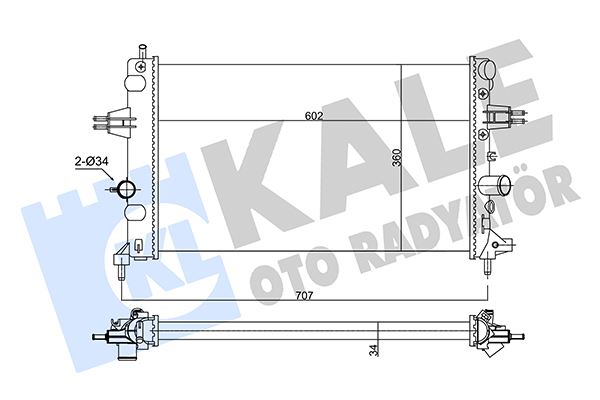 MOTOR SU RADYATORU MANUEL ASTRA G 04> Z16XEP - KALE 354105