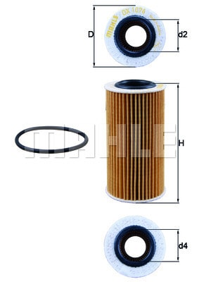 YAG FILTRESI A4 15> A6 14> A7 14> Q7 15> 3.0 TDI - MAHLE OX1076D