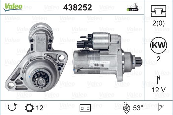 MARS MOTORU 1,6TDI GOLF VI VII 09> JETTA IV 12> 1,2TSI POLO 09> TOURAN 10>15 FABIA 10>14 OCTAVIA 09> - VALEO 438252