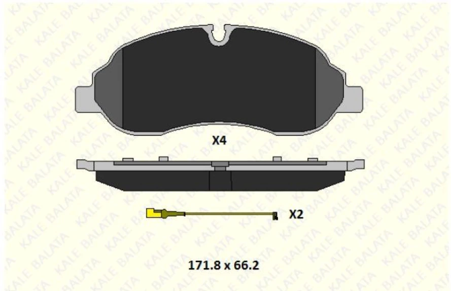 Ford On Fren Balatası Transıt V363 14 /> Arka Ceker Cift Teker - Kale B 22034 177 14 Ans