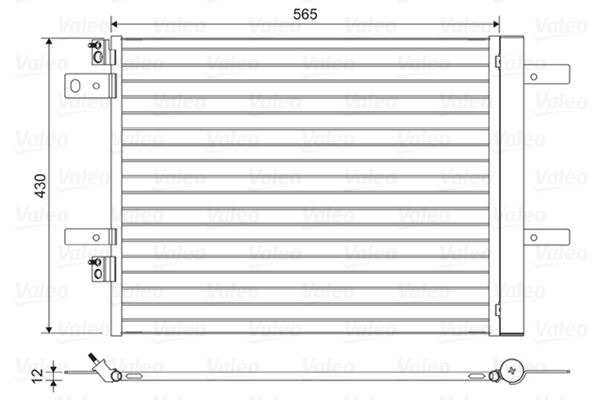 KLIMA RADYATORU 3008 II-308 II-5008 II-508-EXPERT IVPARTNER-C4 PICASSO-JUMPY IV-BERLINGO DW10 525×43 - VALEO 822564