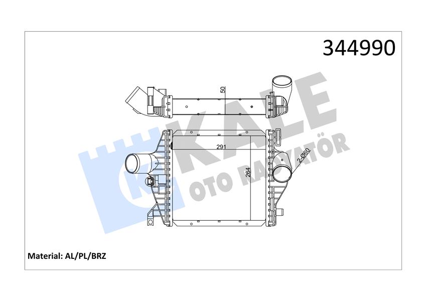 TURBOSARJ RADYATORU V-CLASS W638/2 96>03 VITO W638 97>03 - KALE 344990