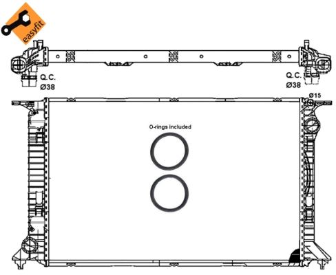 MOTOR SU RADYATORU AUDI A4 AVANT 12>15 A5 07> - NRF 53064