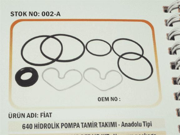 47011 480-640-55-46 Hidrolik Pompa Lastik Tamir Takımı Yeni Model Ahs 002-A 9967849 Karadeniz C-456 - PY-47011 - PY-47011