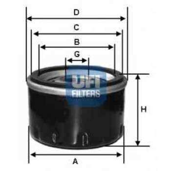 YAG FILTRESI (METAL FILTRE) TUM OPEL MODELLER 1,4 1,6 1,8 2,0 95> - UFI 23.299.00