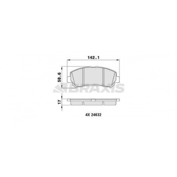 ON FREN BALATASI NISSAN QASHQAI 2007 2012 X TRAIL 2008 2011 RENAULT KALEOS 2,0 DCI - BRAXIS AA0051